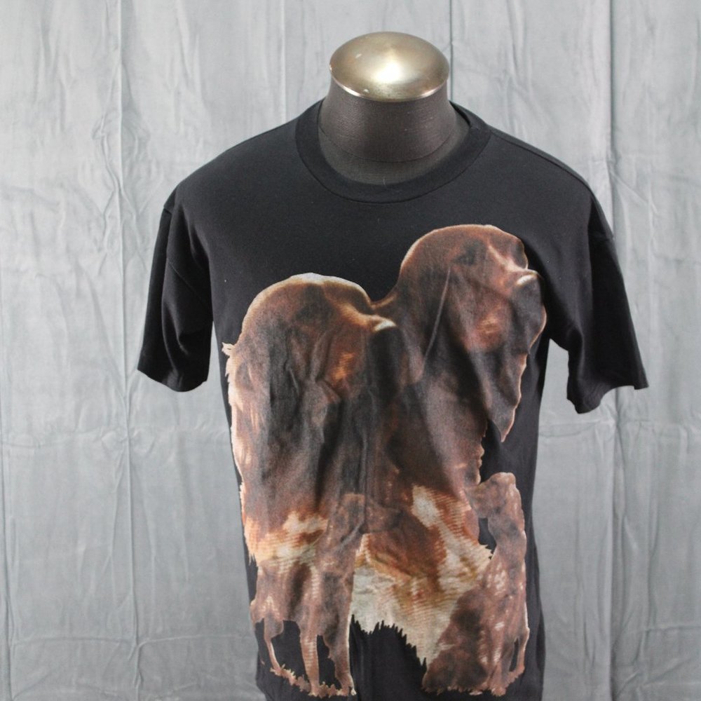 Vintage Graphic T-shirt - Irish Setter Dog Big Graphic - Men's Medium